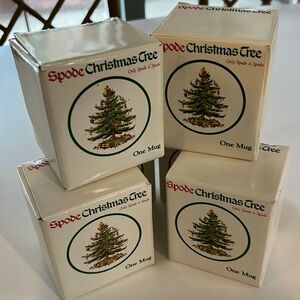 Spode Christmas Tree Set of 4 Mugs